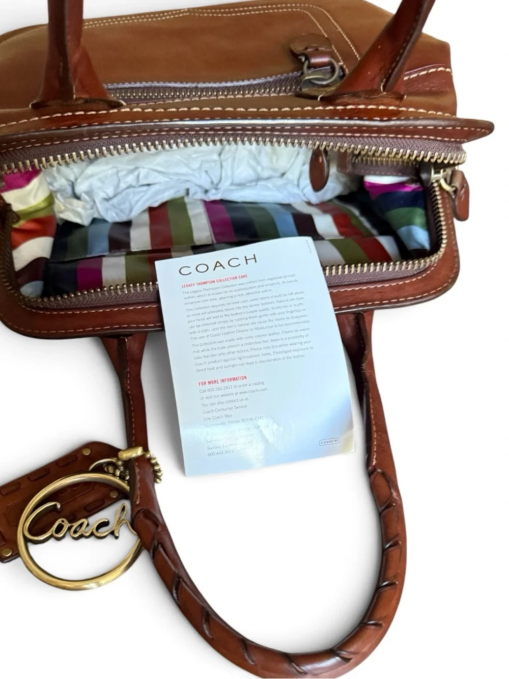 Rare Coach 65th Anniversary Legacy Thompson Satchel NWOT | Whiskey Leather 2007